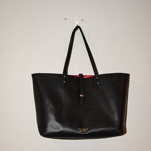 Victoria's Secret Tote  Bag  Black Faux Leather